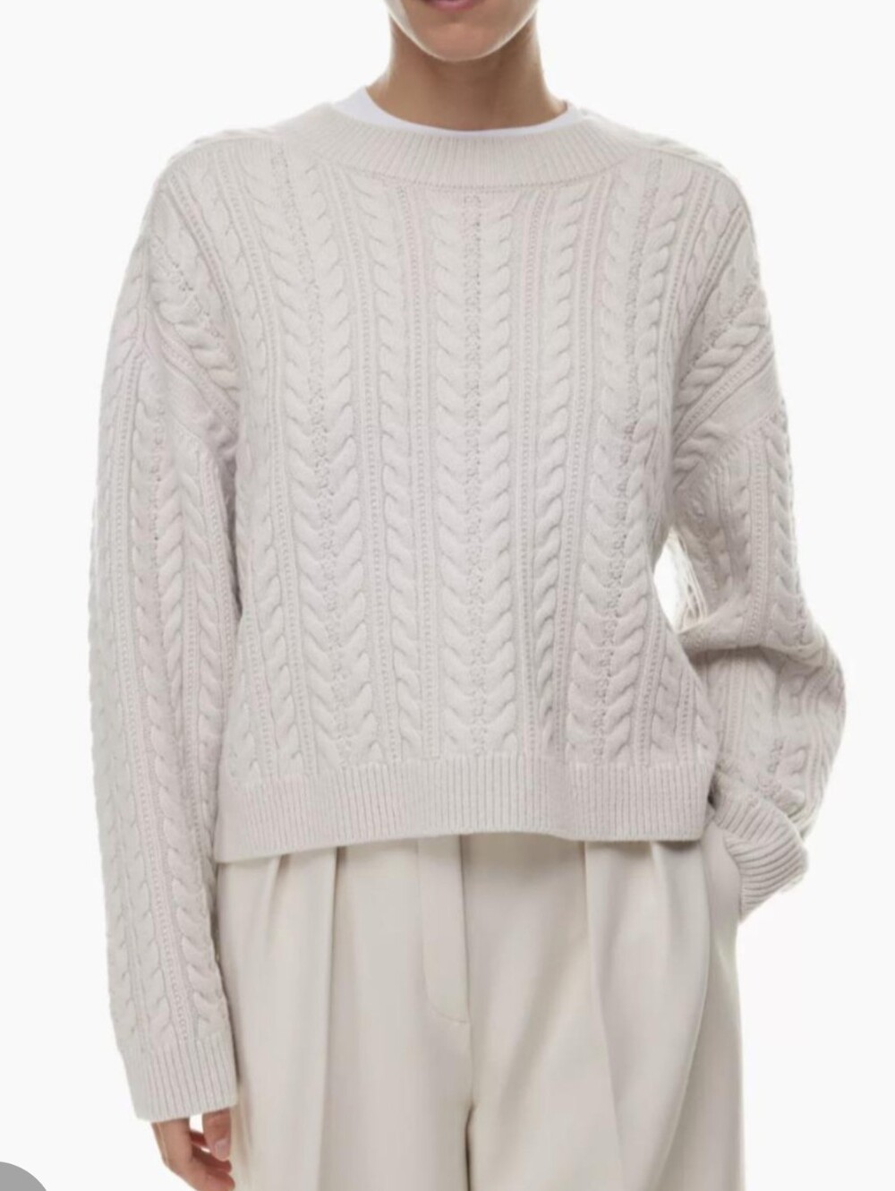 ARITZIA "Shores" Merino Wool Sweater Babaton Taupe